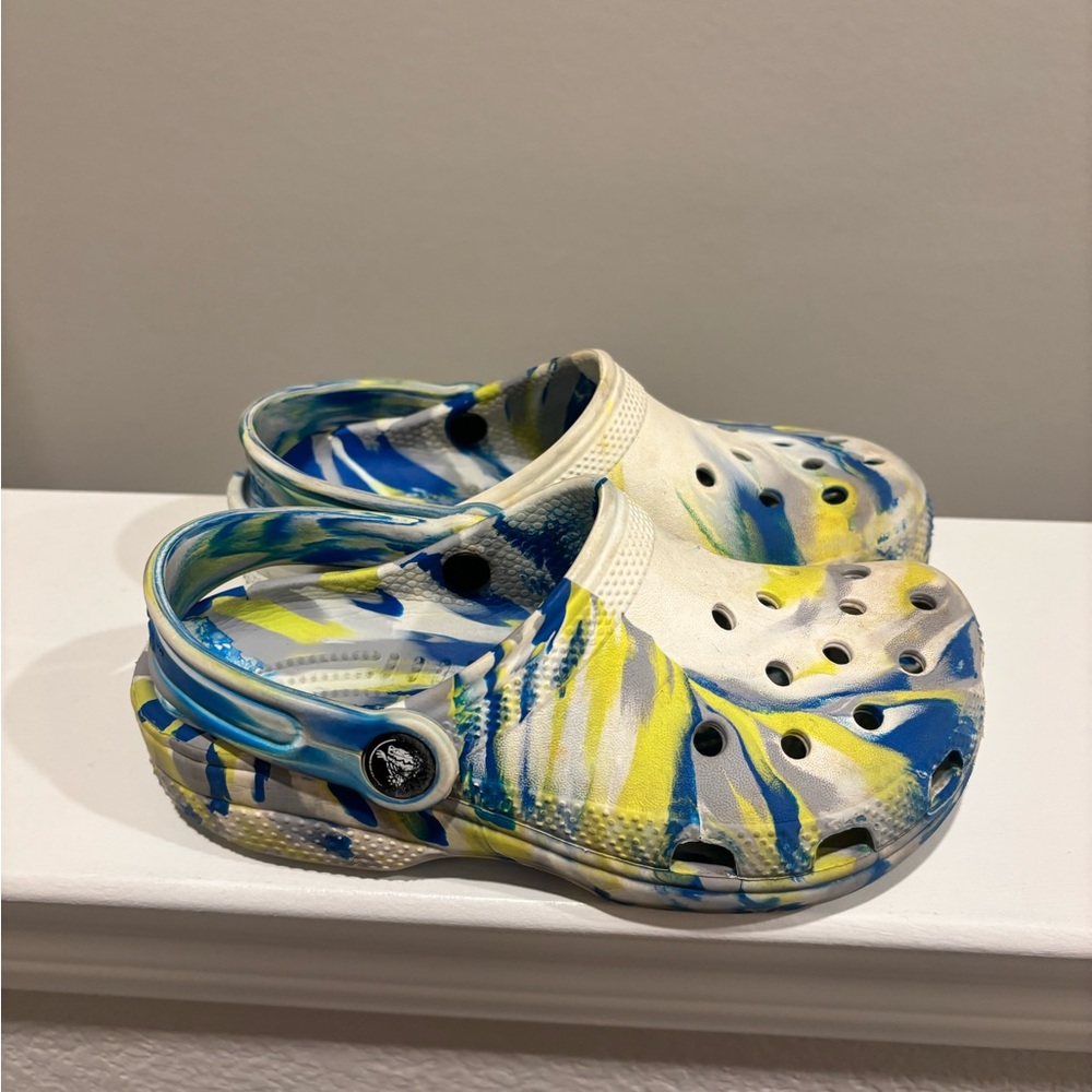 CROCS Kids Blue and Yellow Sandals